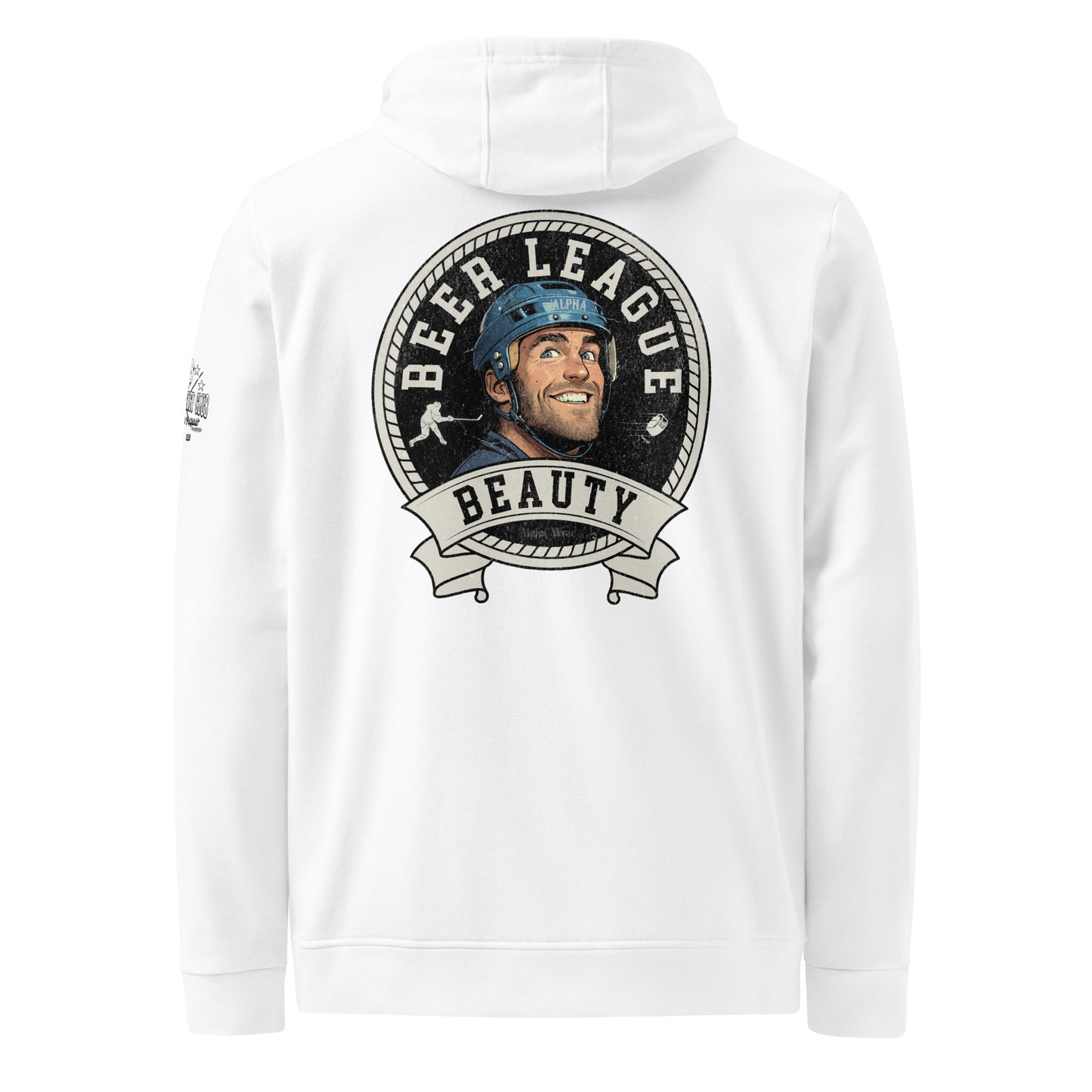 Beer League Beauty Fleece Adidas Hoodie by Alpha Hockey Club