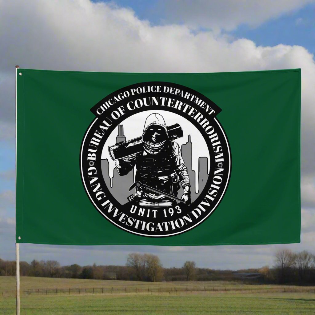 Unit 193 - Chicago Police Department - CPD BCT GID Flag (Vertical)