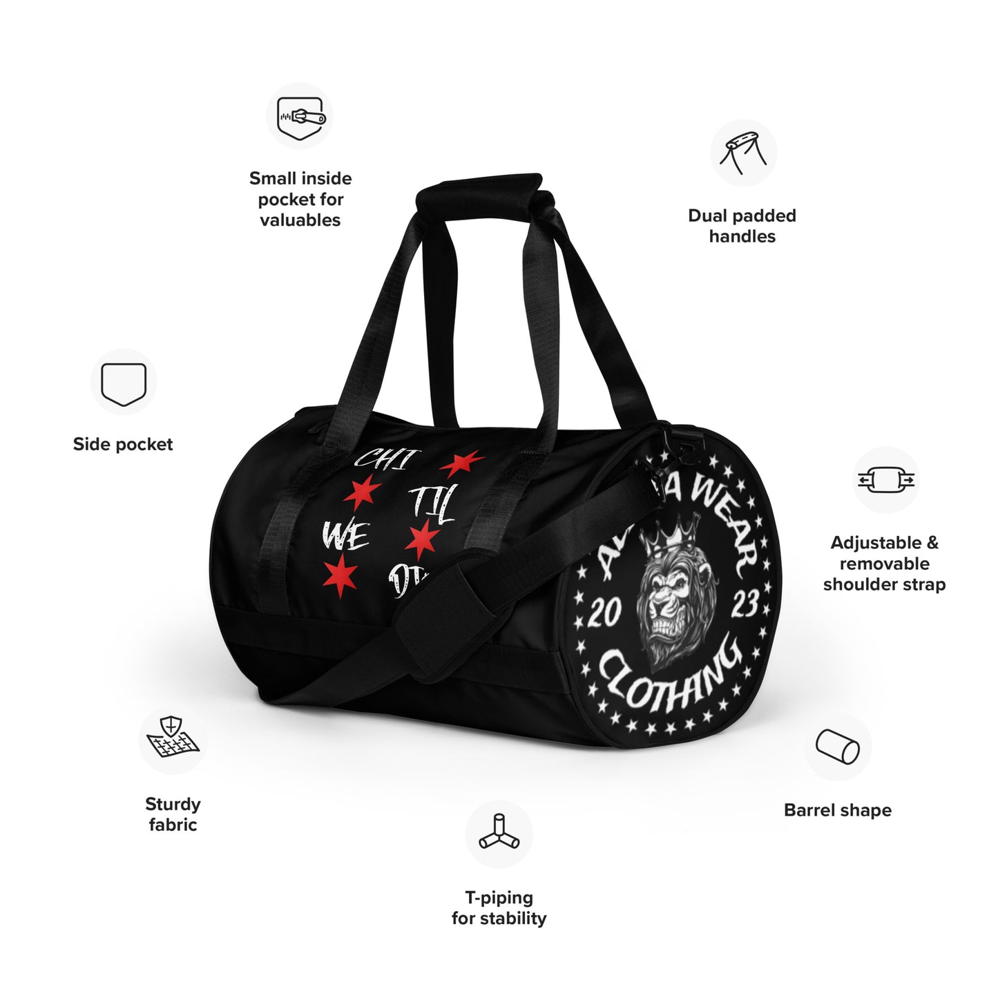 Chi Til We Die Gym Bag: Show Your Chicago Pride in Style
