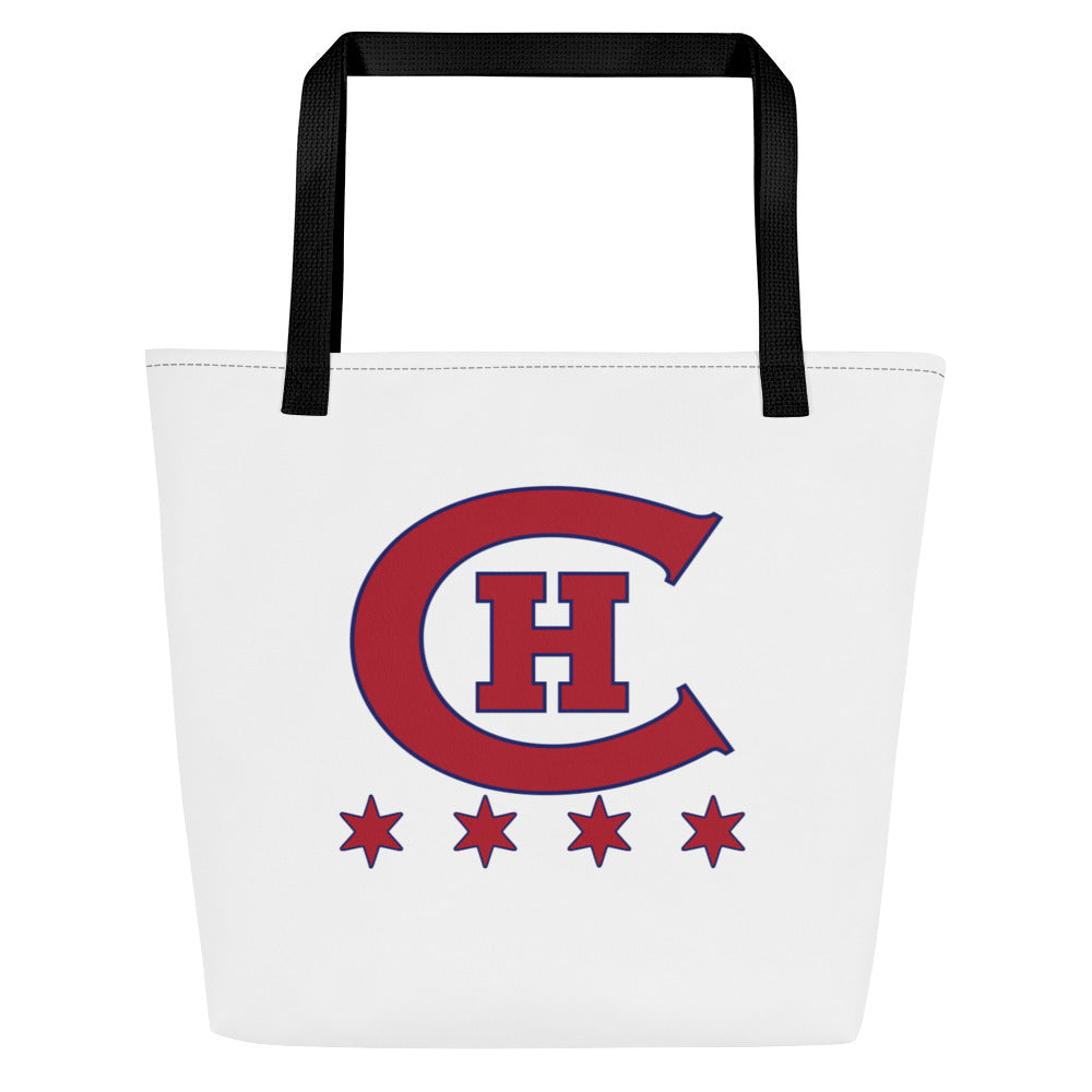 Chicago Hockey Club Old Time Hockey Tote Bag by Alpha Hockey Club