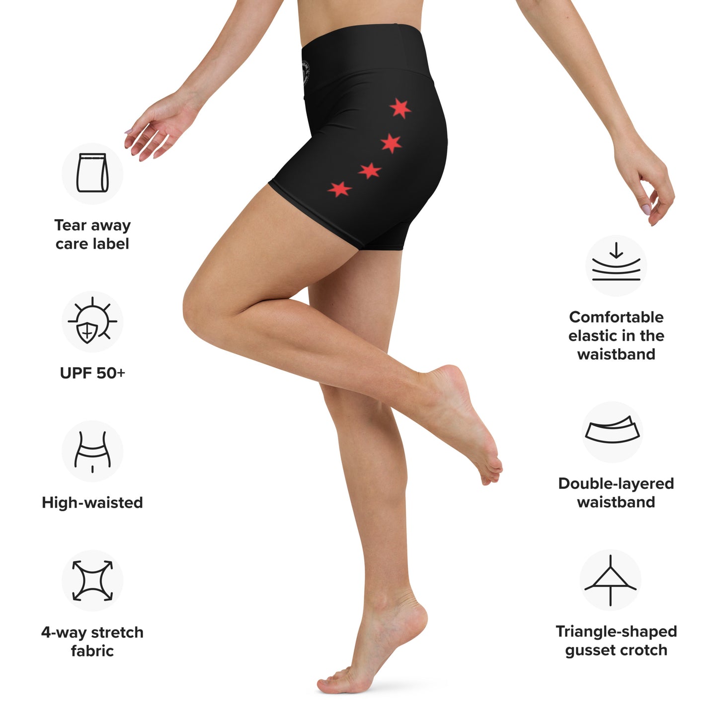 Chicago Police Marquette Ogden District 010 Yoga Shorts | Law Enforcement Apparel