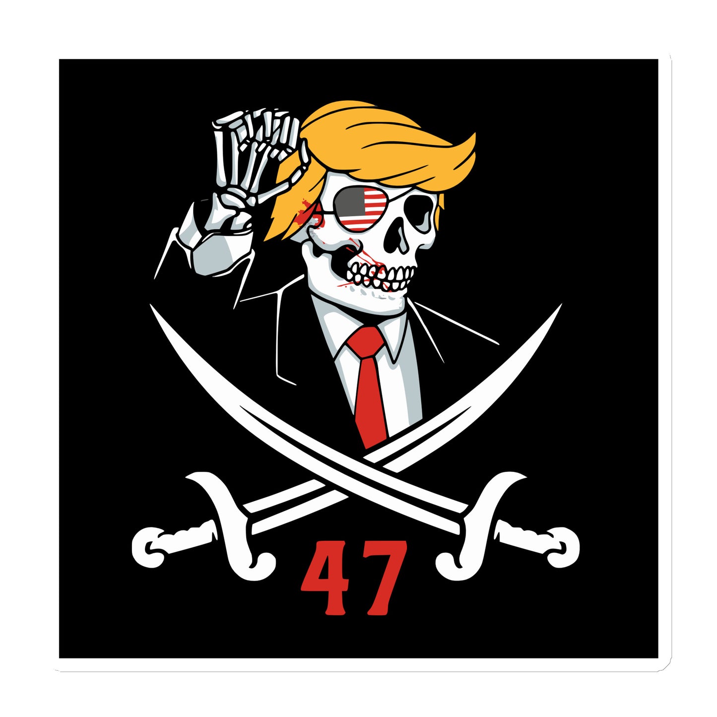 Trump 47 Skeleton Magnet