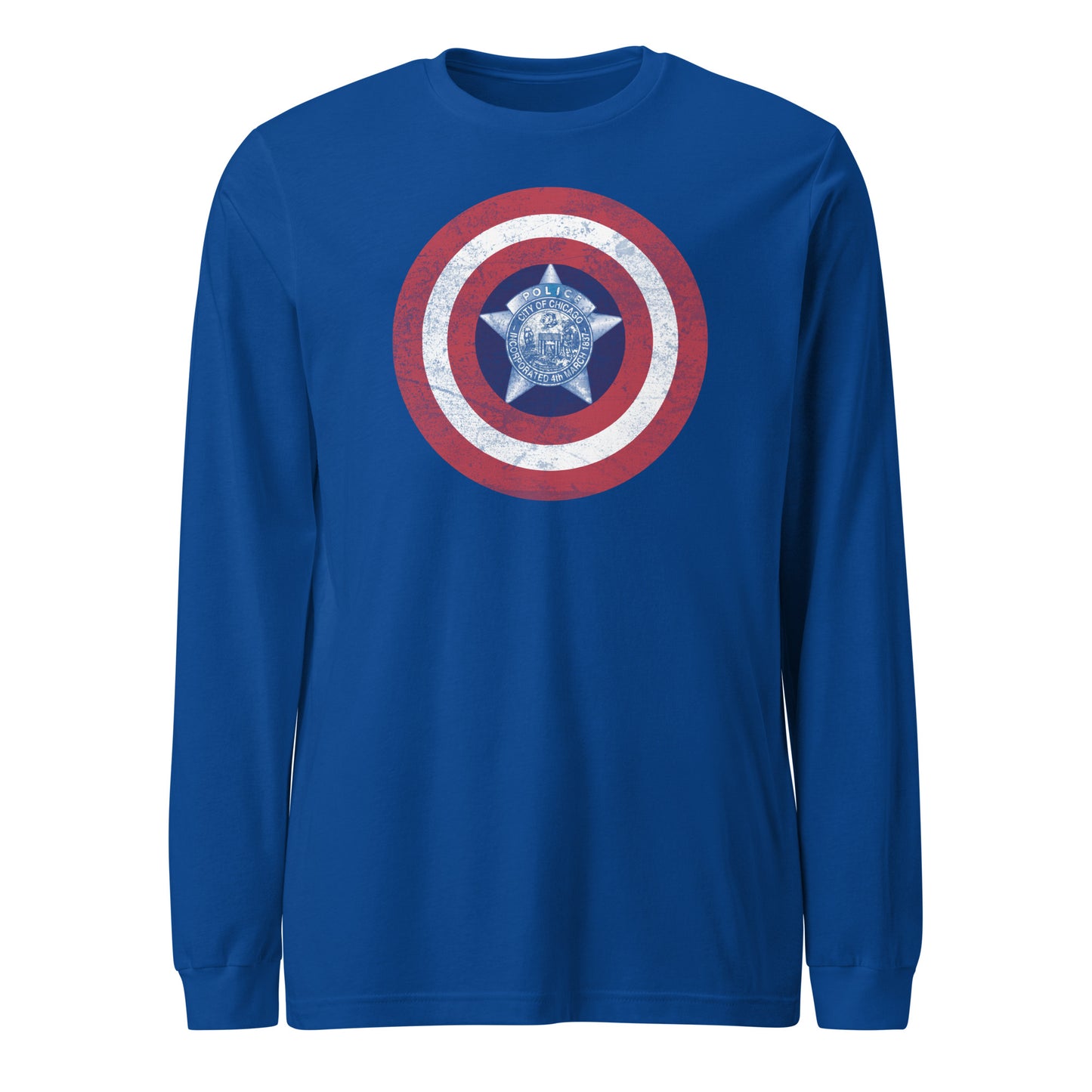 Chicago Police Captain America Long Sleeve T-Shirt