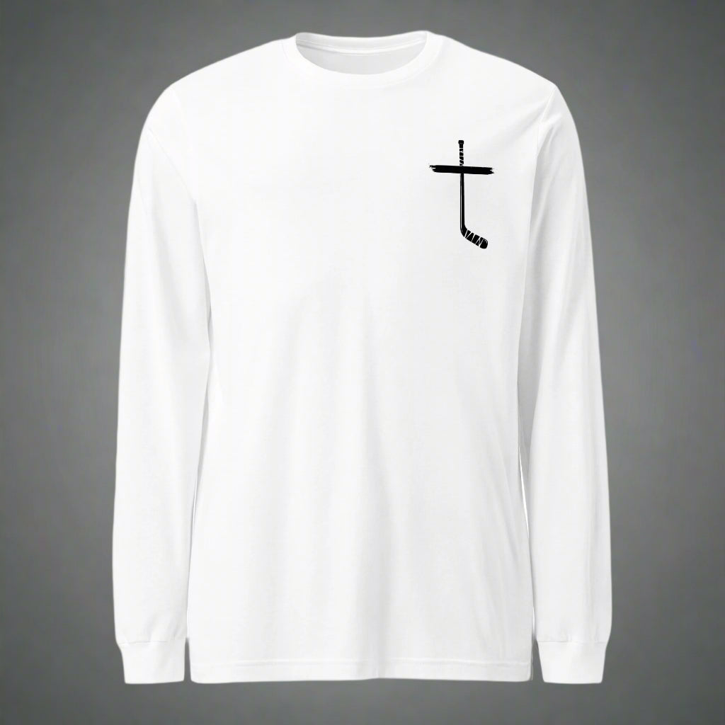 "Hockey Jesus Cross” Long Sleeve T-Shirt by Alpha Wear