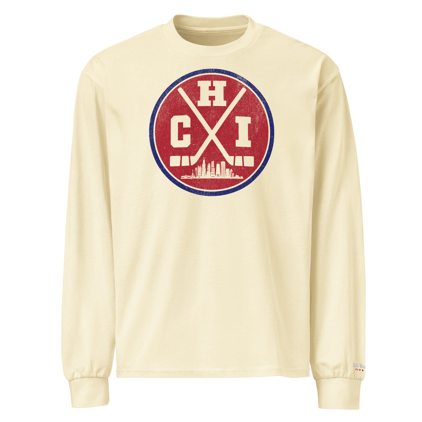Chicago Hockey Heavy Weight Long Sleeve T-Shirt by Alpha Hockey Club