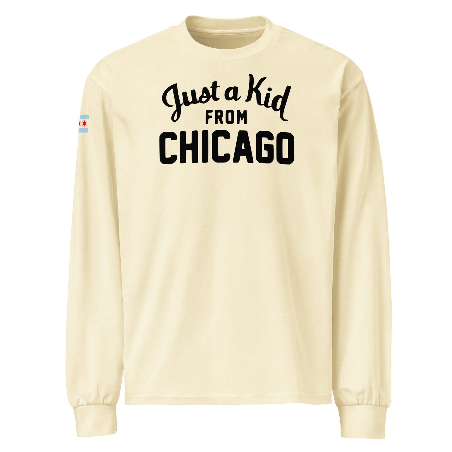 "Just a Kid from Chicago" Heavy Weight Long Sleeve T-Shirt by Alpha Wear