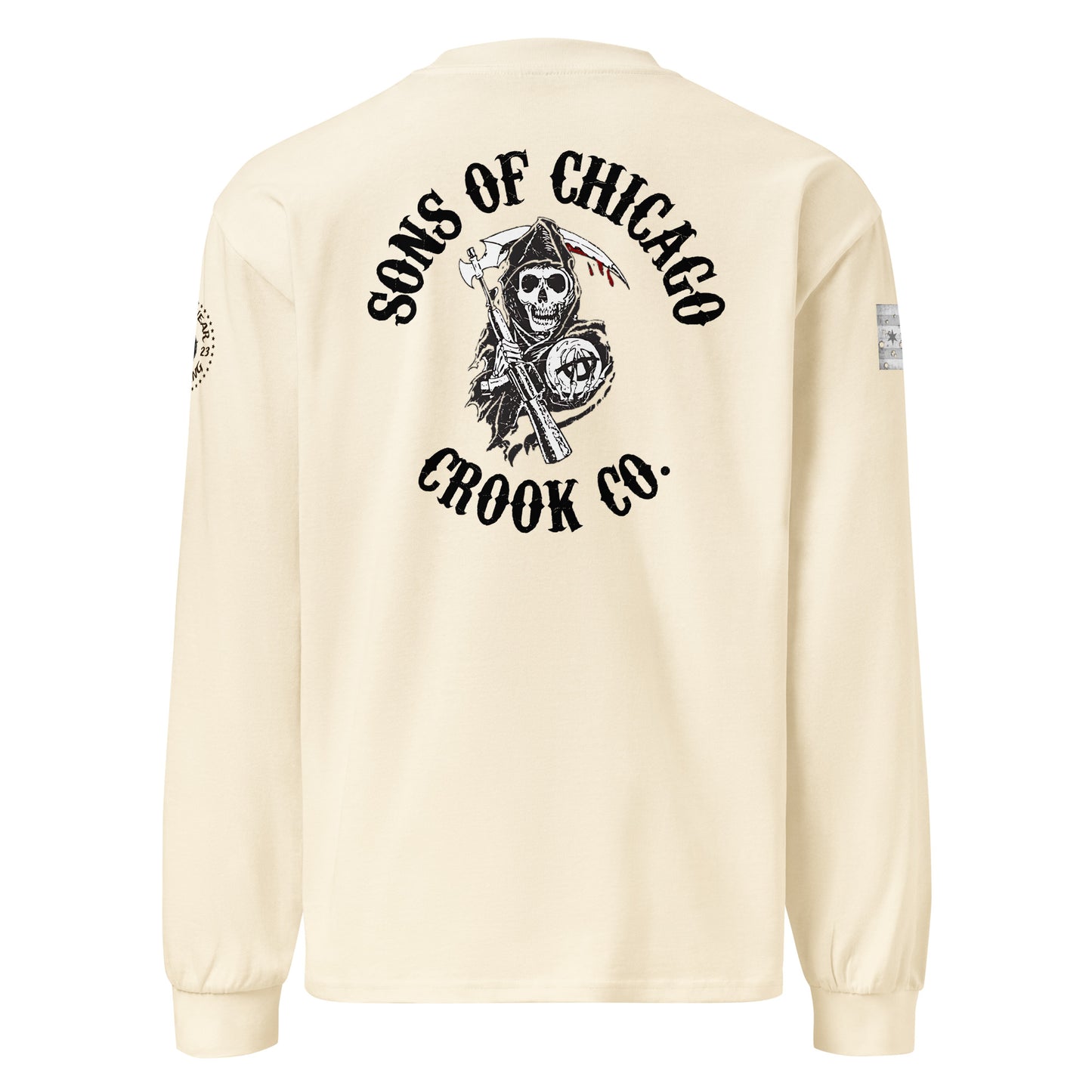 Chicago Police Sons of Anarchy Inspired Heavy Weight Long Sleeve T-Shirt by Alpha Wear