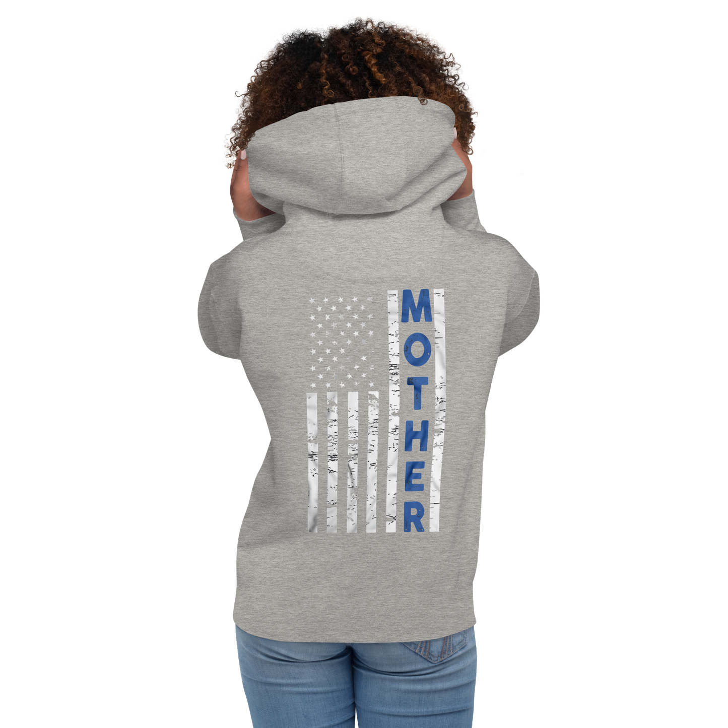 Mother Blue Line Flag Law Enforcement Hoodie for Mother's Day - Support Police Moms