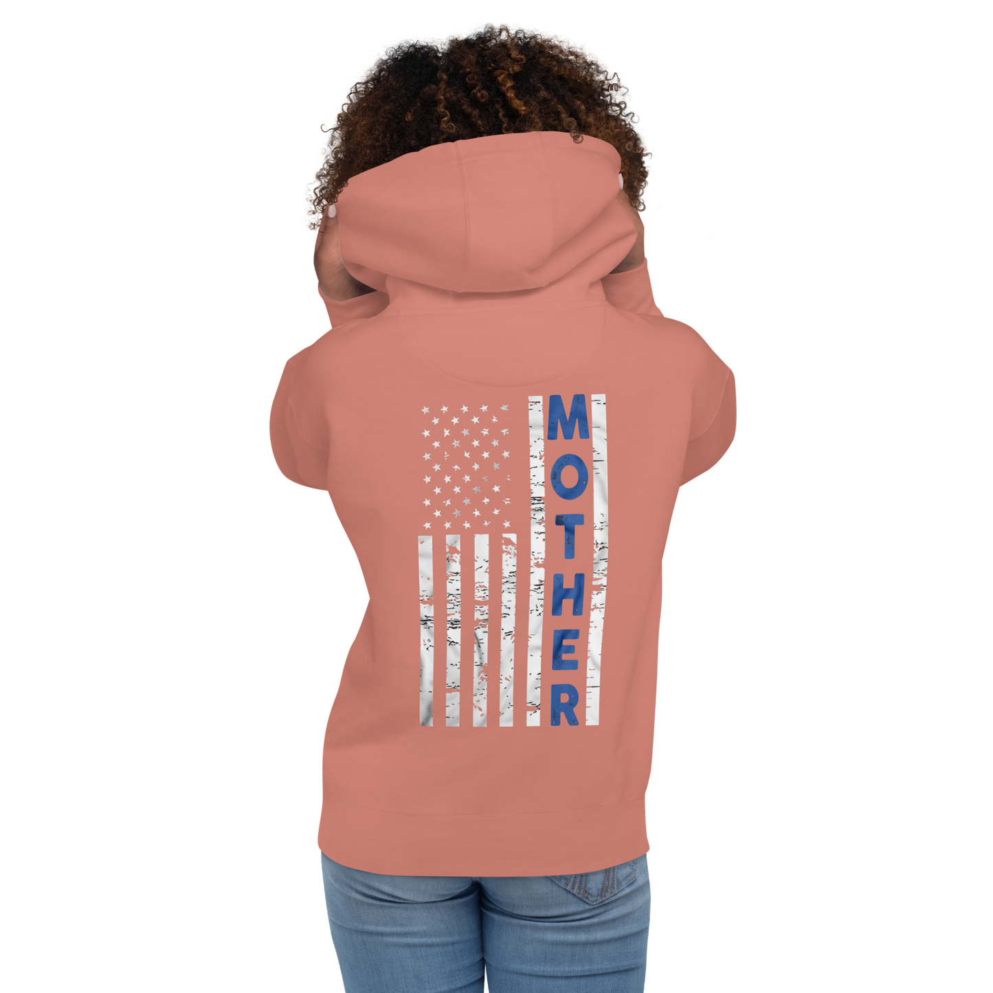 Mother Blue Line Flag Law Enforcement Hoodie for Mother's Day - Support Police Moms