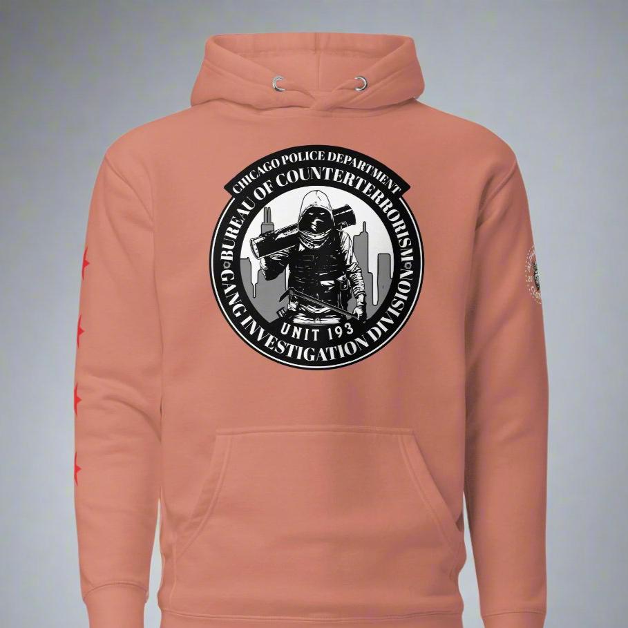Unit 193 - Chicago Police Department - CPD BCT GID Hoodie Hoody Sweatshirt (Front Image)