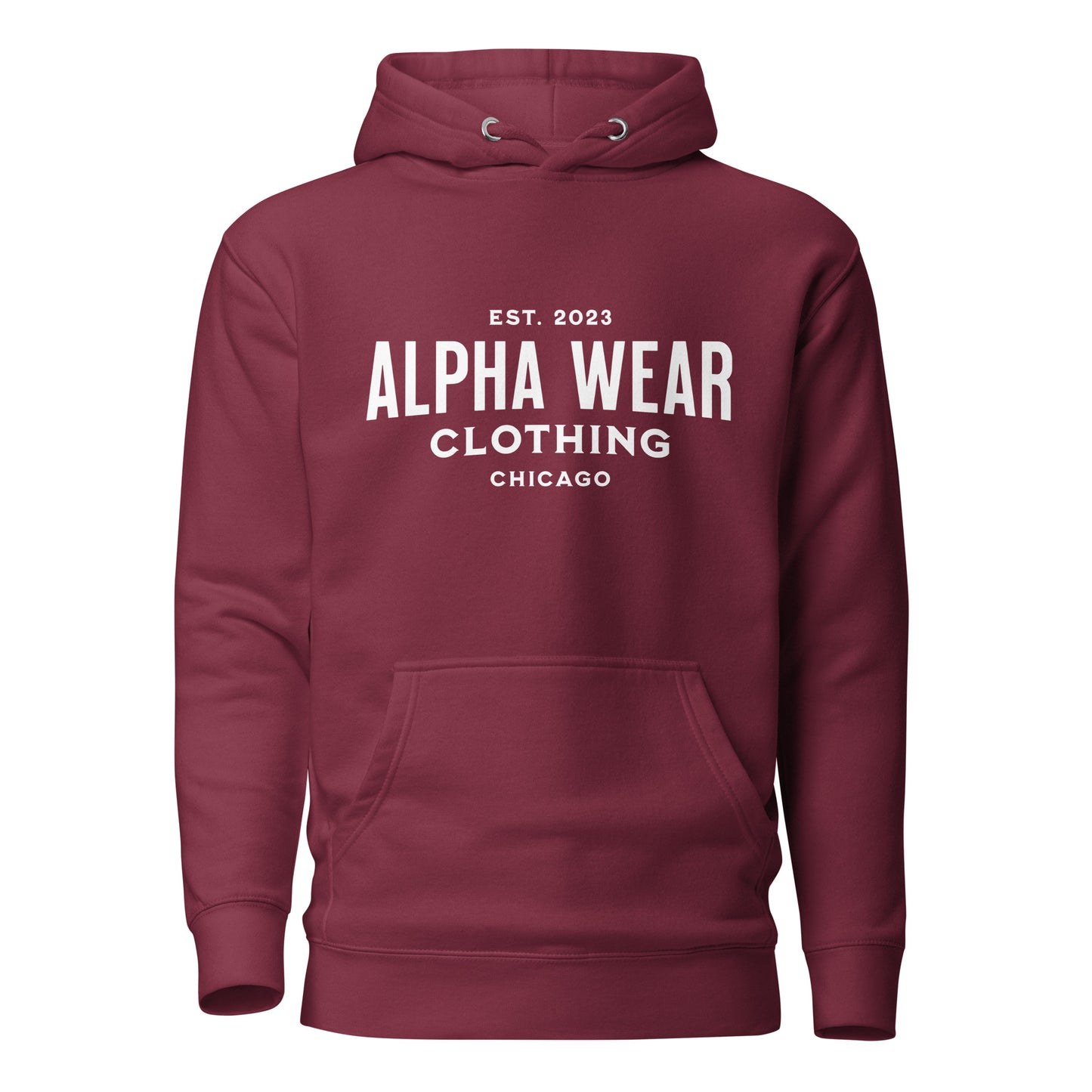 Alpha Wear Clothing Classic Logo Hoodie - Premium Quality Comfort Fit Hooded Sweatshirt for Everyday Wear