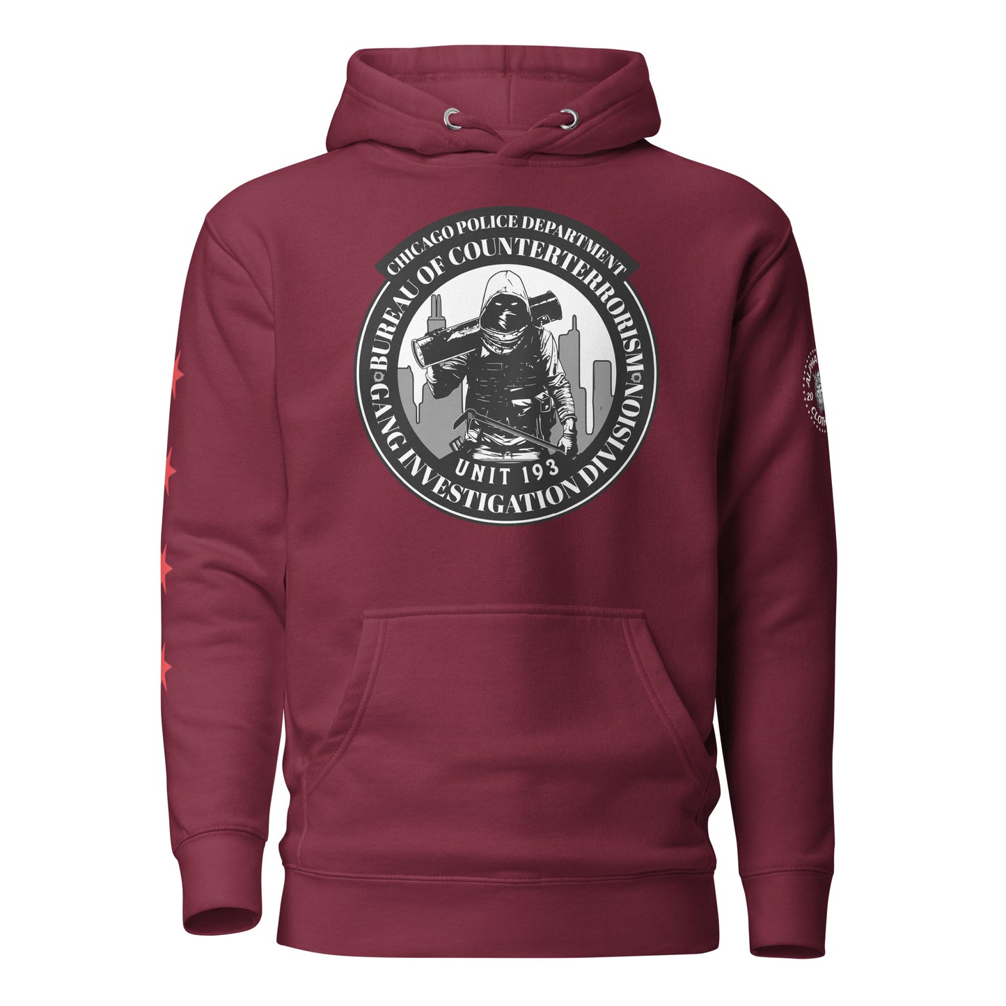 Unit 193 - Chicago Police Department - CPD BCT GID Hoodie Hoody Sweatshirt (Front Image)