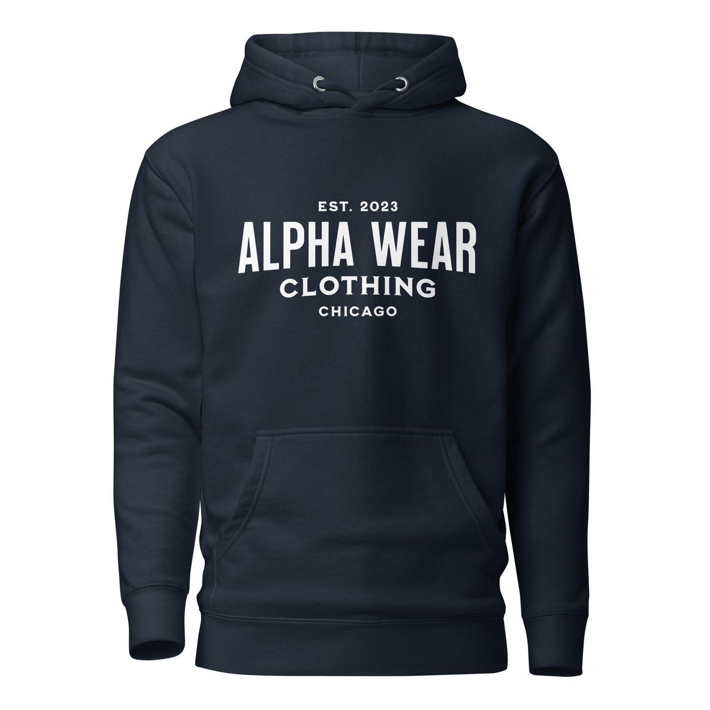 Alpha Wear Clothing Classic Logo Hoodie - Premium Quality Comfort Fit Hooded Sweatshirt for Everyday Wear