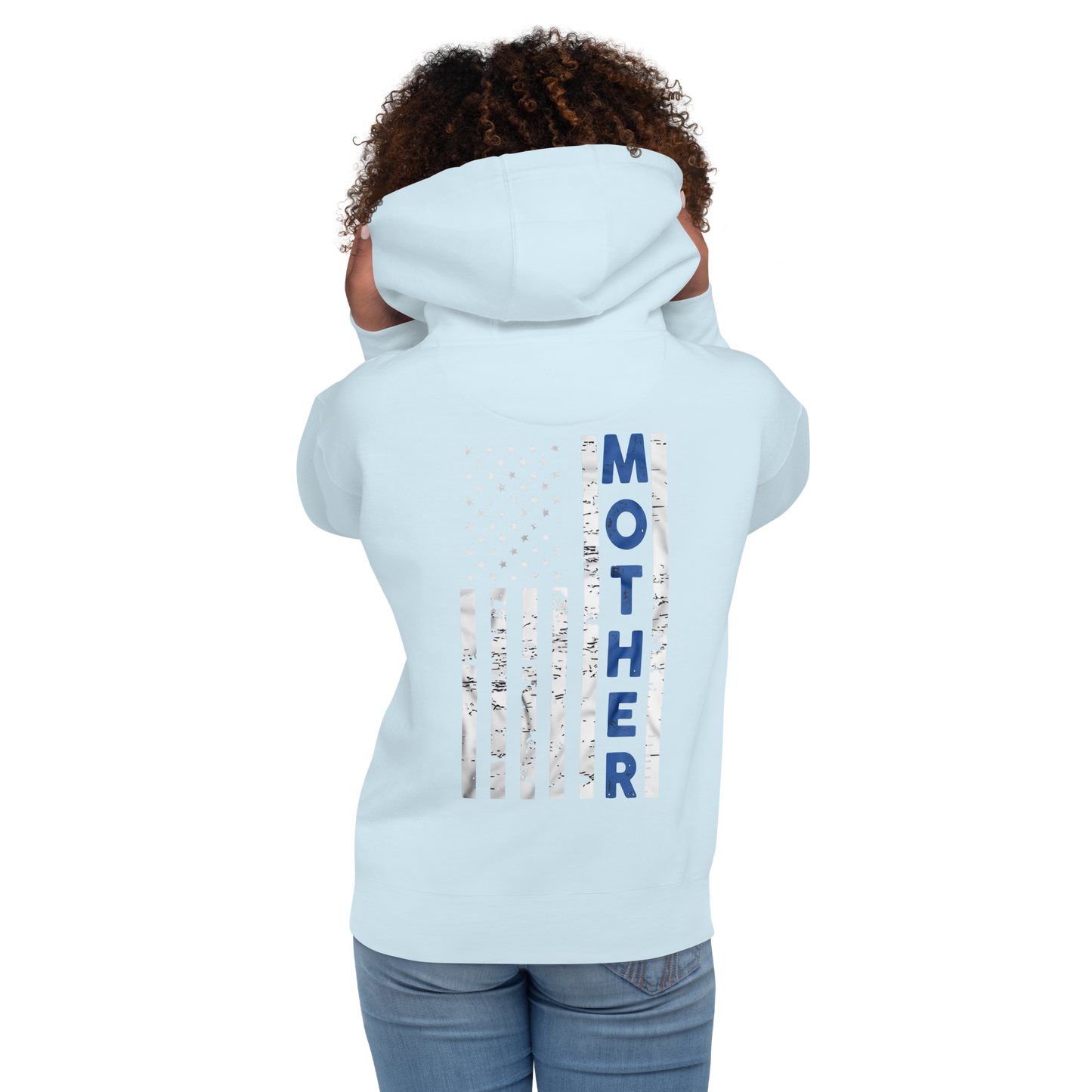 Mother Blue Line Flag Law Enforcement Hoodie for Mother's Day - Support Police Moms