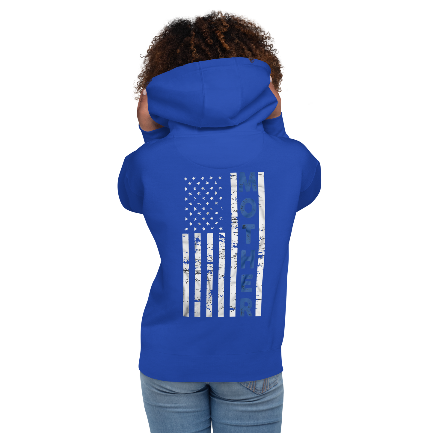Mother Blue Line Flag Law Enforcement Hoodie for Mother's Day - Support Police Moms