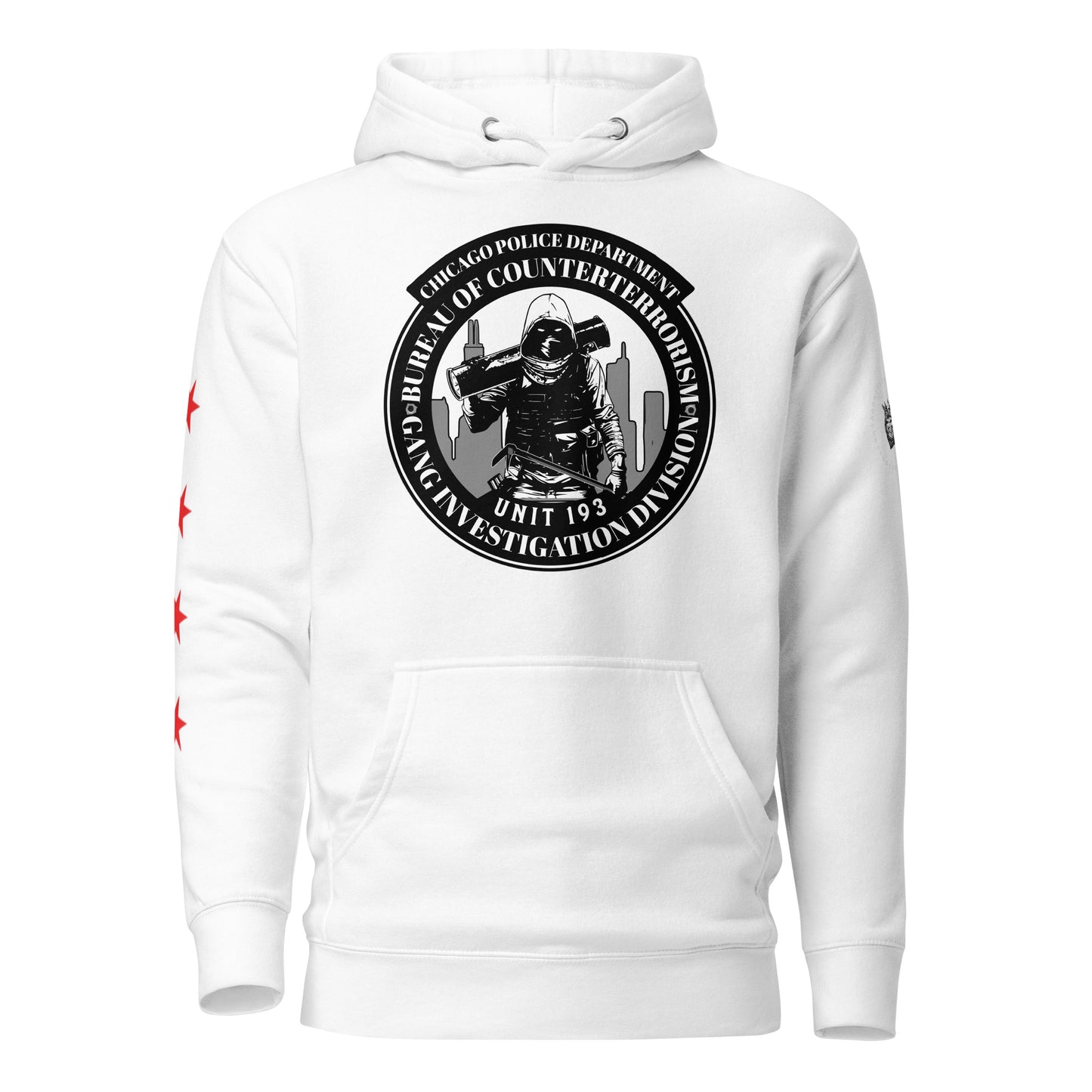 Unit 193 - Chicago Police Department - CPD BCT GID Hoodie Hoody Sweatshirt (Front Image)