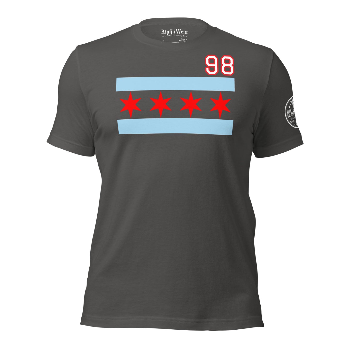 Chicago Hockey Club Customizable Chicago Flag T-Shirt by Alpha Hockey Club