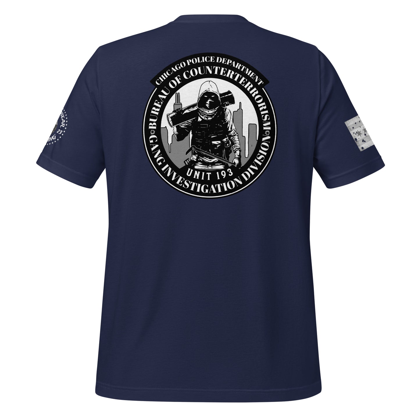 Unit 193 - Chicago Police Department - CPD BCT GID T-Shirt (Back Image)