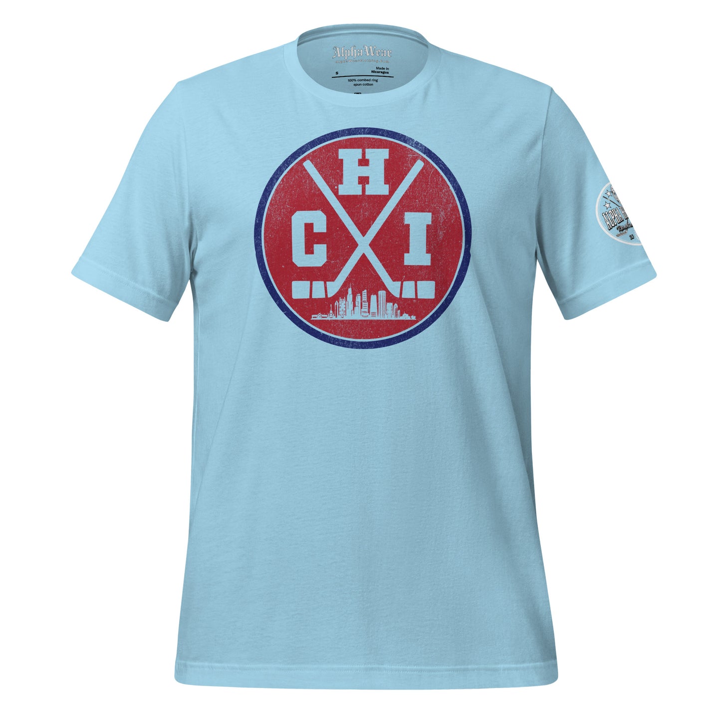 Chicago Hockey Logo Unisex T-Shirt by Alpha Hockey Club