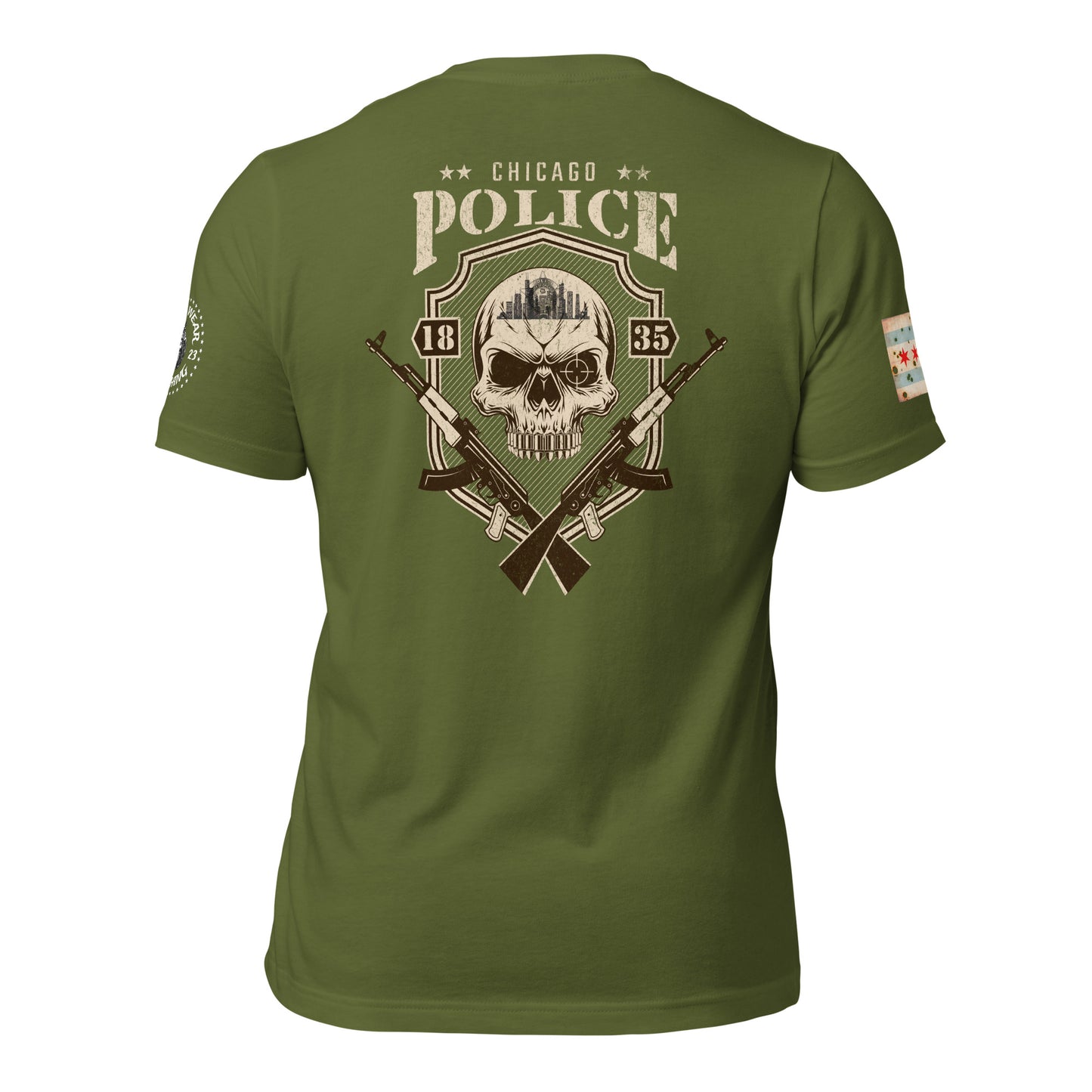 “Sniper Skull” Chicago Police T-Shirt by Alpha Wear