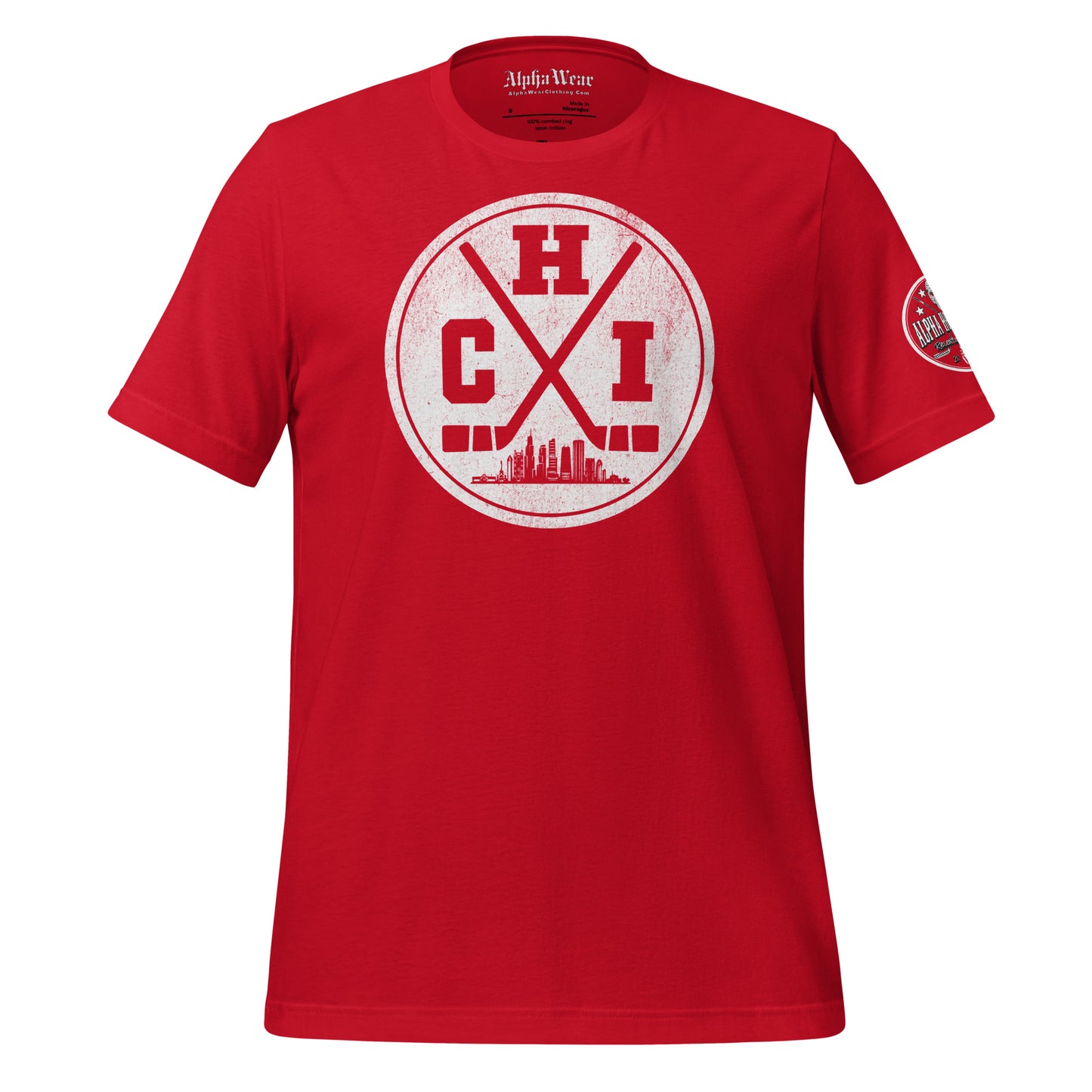 Chicago Hockey Logo Unisex T-Shirt by Alpha Hockey Club
