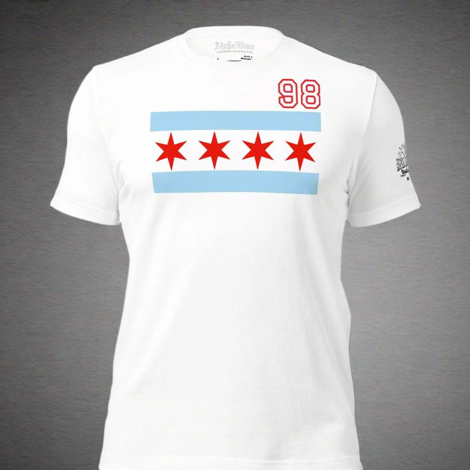Chicago Hockey Club Customizable Chicago Flag T-Shirt by Alpha Hockey Club
