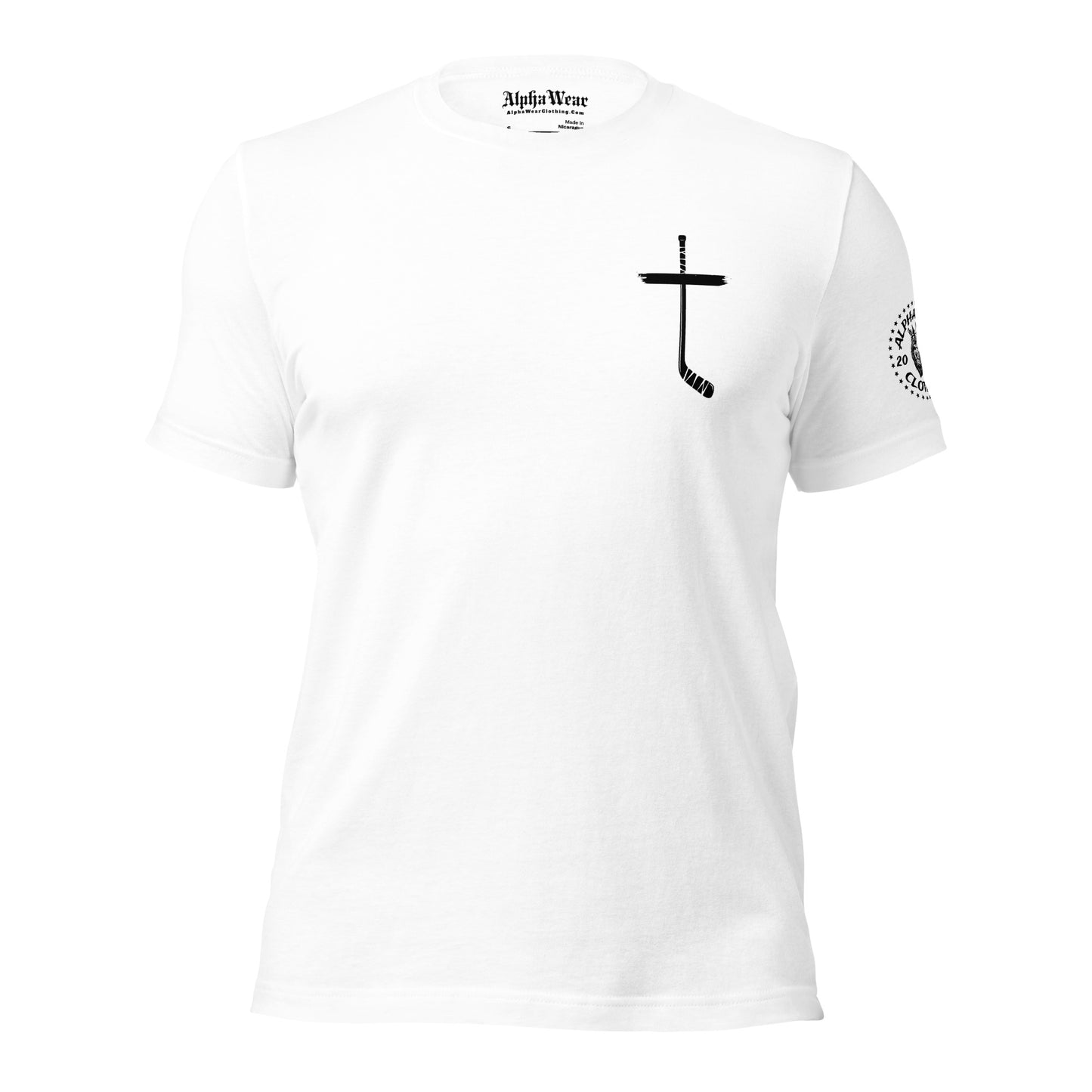 "Hockey Jesus Cross” T-Shirt by Alpha Wear