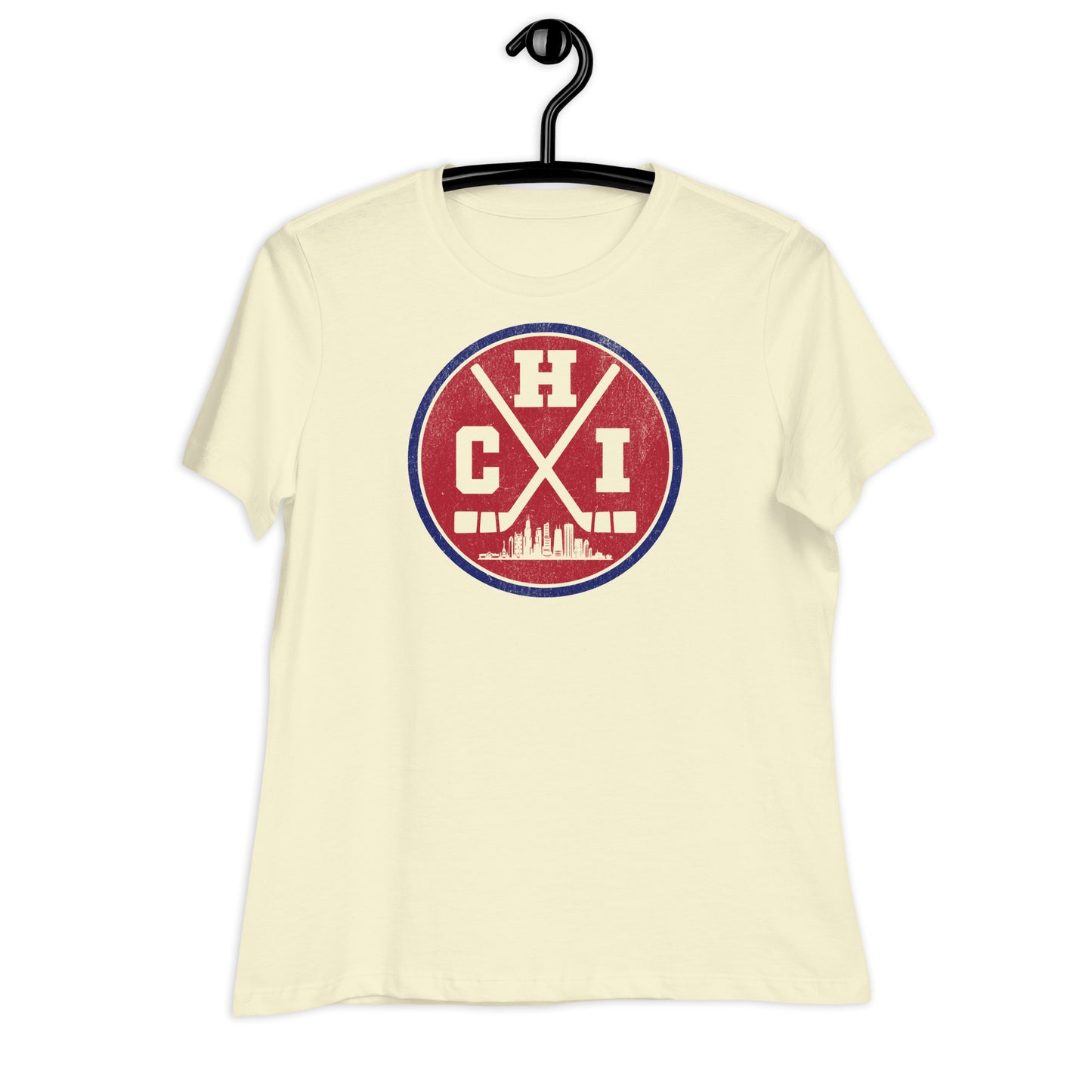 Chicago Hockey Logo Women's Relaxed T-Shirt by Alpha Hockey Club