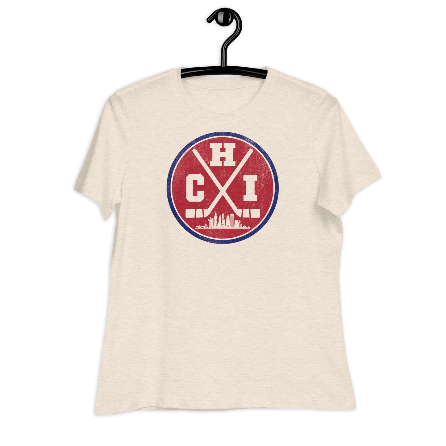 Chicago Hockey Logo Women's Relaxed T-Shirt by Alpha Hockey Club