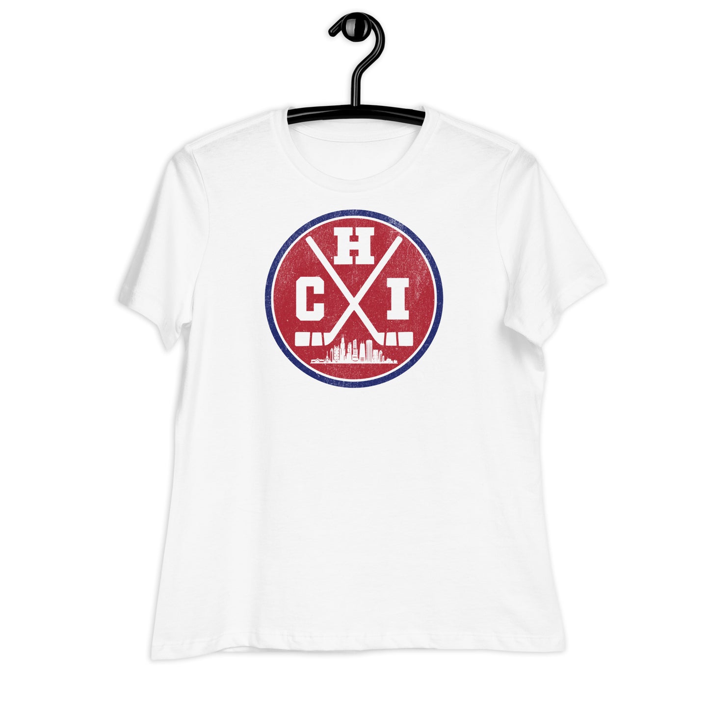 Chicago Hockey Logo Women's Relaxed T-Shirt by Alpha Hockey Club