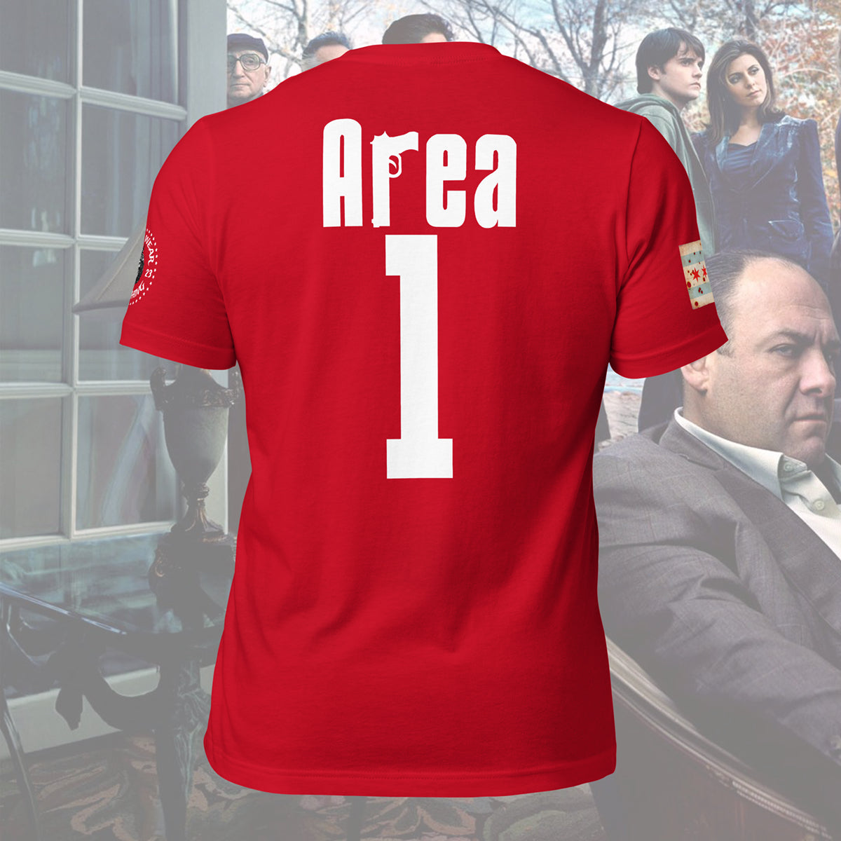 Area 1 - Chicago Police Detective Division Area 1 Sopranos Inspired T-Shirt By Alpha Wear