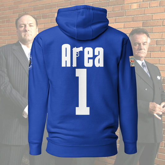 Area 1 - Chicago Police Detective Division Area 1 Sopranos Inspired Hoodie By Alpha Wear