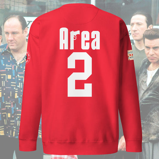 Area 2 - Chicago Police Detective Division Area 2 Sopranos Inspired Crewneck Sweatshirt By Alpha Wear