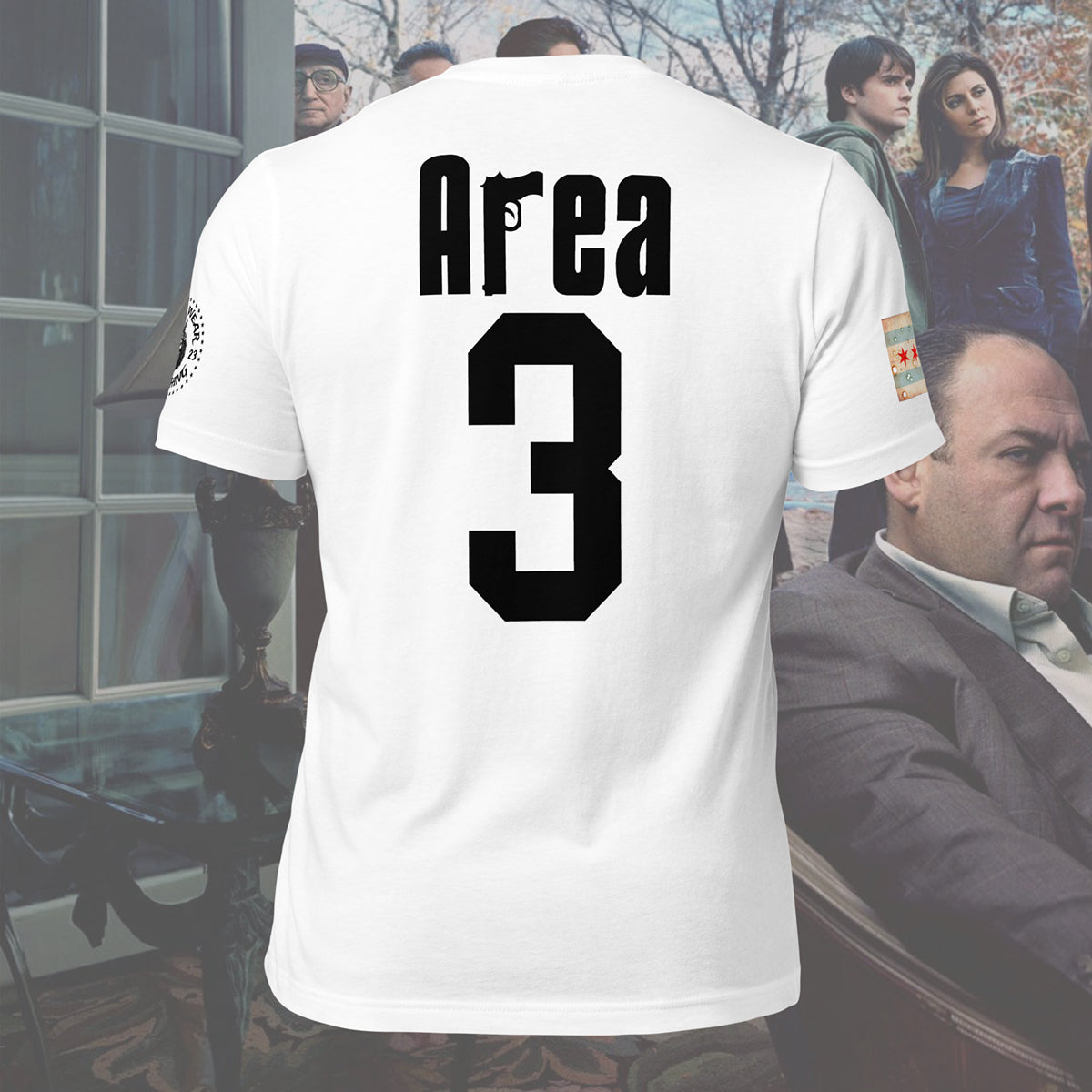 Area 3 - Chicago Police Detective Division Area 3 Sopranos Inspired T-Shirt By Alpha Wear