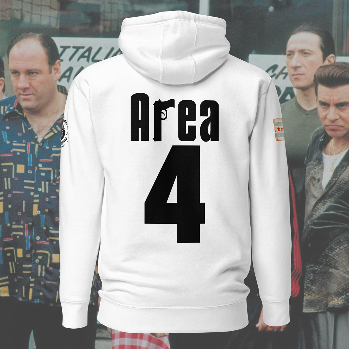 Area 4 - Chicago Police Detective Division Area 4 Sopranos Inspired Hoodie By Alpha Wear