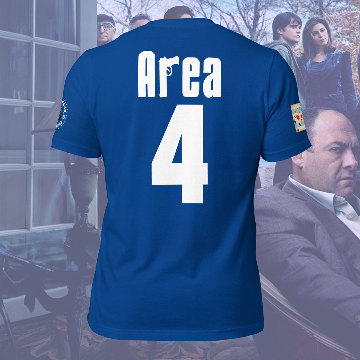 Area 4 - Chicago Police Detective Division Area 4 Sopranos Inspired T-Shirt By Alpha Wear