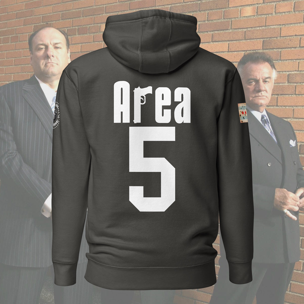 Area 5 - Chicago Police Detective Division Area 5 Sopranos Inspired Hoodie By Alpha Wear