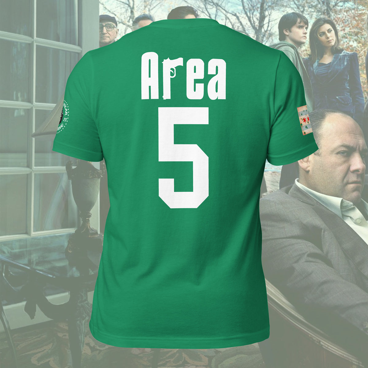 Area 5 - Chicago Police Detective Division Area 5 Sopranos Inspired T-Shirt By Alpha Wear