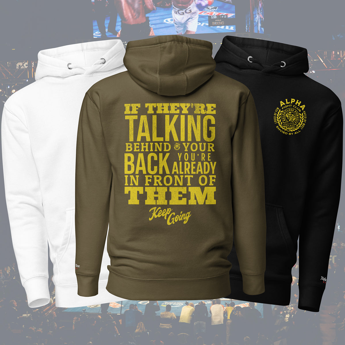 “Keep Going" Motivational Hoodie by Alpha Fight Club