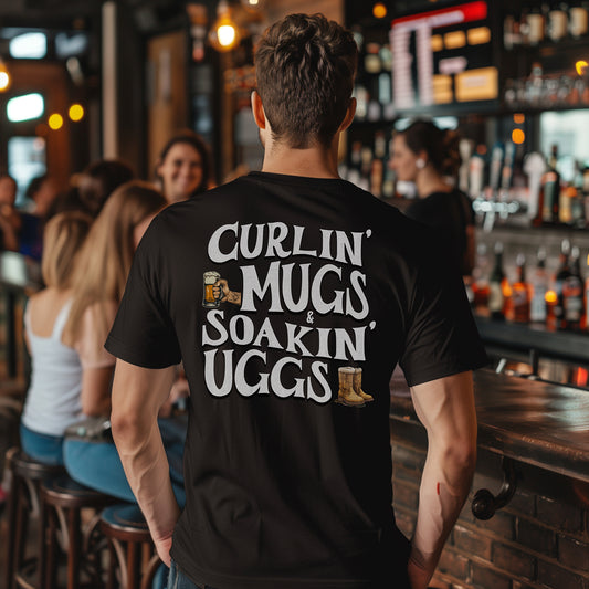 Alpha Hockey Club "Curlin’ Mugs & Soakin’ Uggs" Tee Shirt