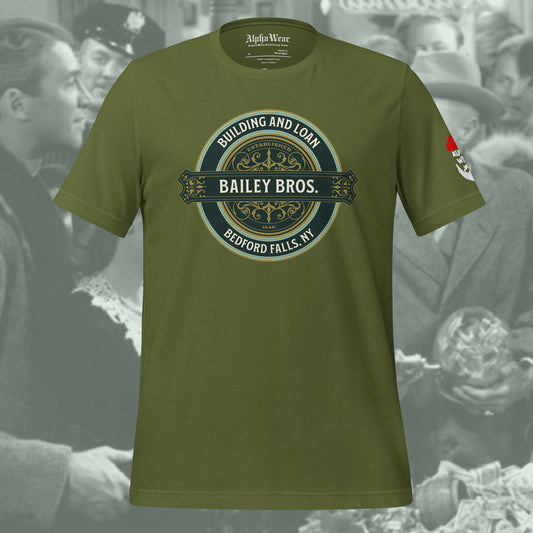 It’s a Wonderful Life “Bailey Bros” Christmas Holiday T-Shirt by Alpha Wear