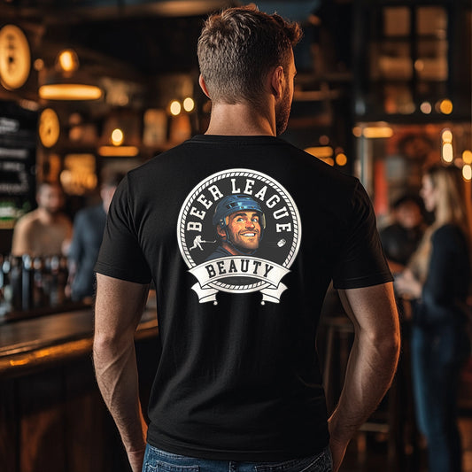 "Beer League Beauty" T-Shirt by Alpha Hockey Club