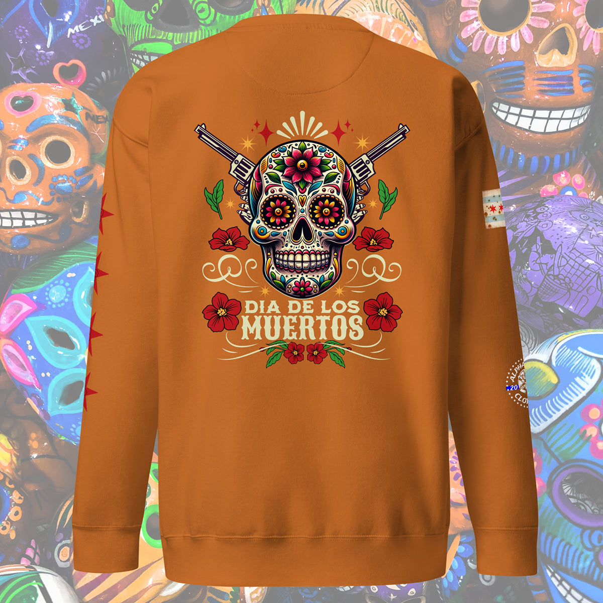 Día de los Muertos Chicago Police Crewneck Sweatshirt