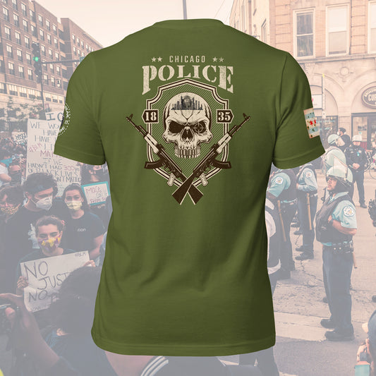 “Sniper Skull” Chicago Police T-Shirt by Alpha Wear