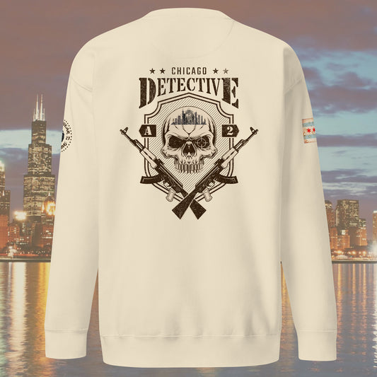 Area 2 - Chicago Police Detective Division Area 2 “Sniper Skull” Crewneck Sweatshirt by Alpha Wear