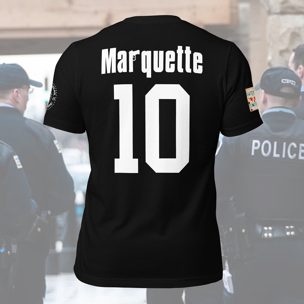 District 010 - Chicago Police 010th District Marquette Sopranos Inspired T-Shirt by Alpha Wear