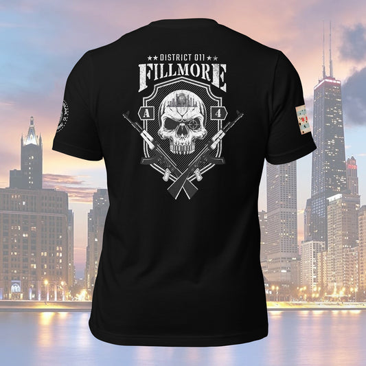 District 011 - Chicago Police 011th District Fillmore “Sniper Skull” T-Shirt by Alpha Wear