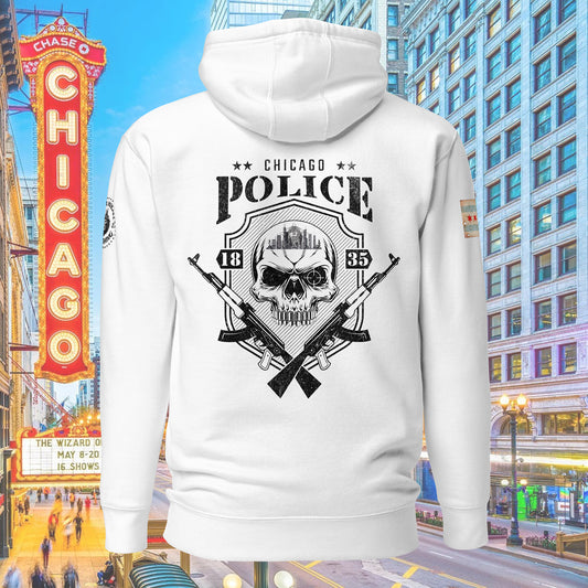 “Sniper Skull” Chicago Police Hoodie by Alpha Wear