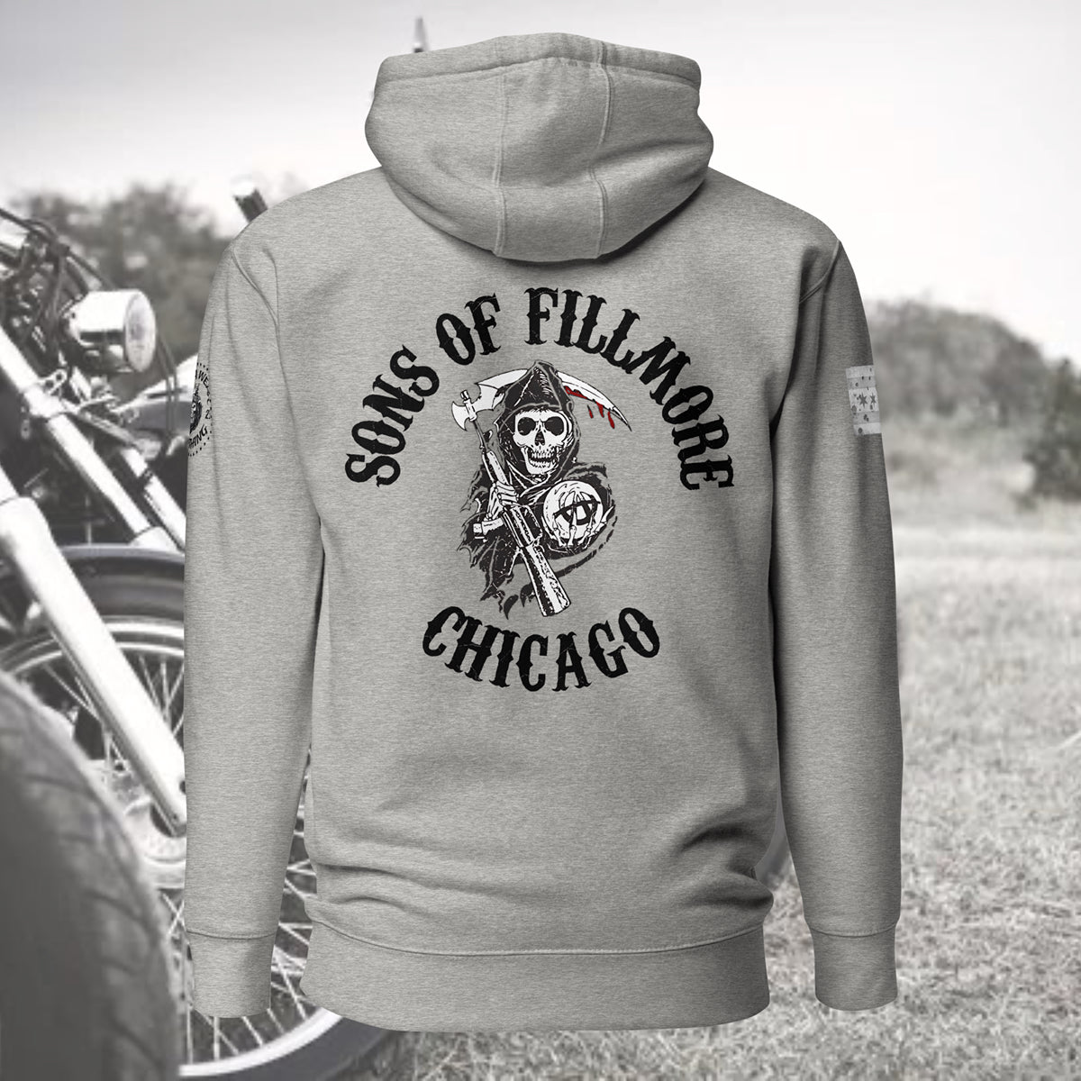 District 011 - Chicago Police 011th District Fillmore Sons of Anarchy Hoodie by Alpha Wear