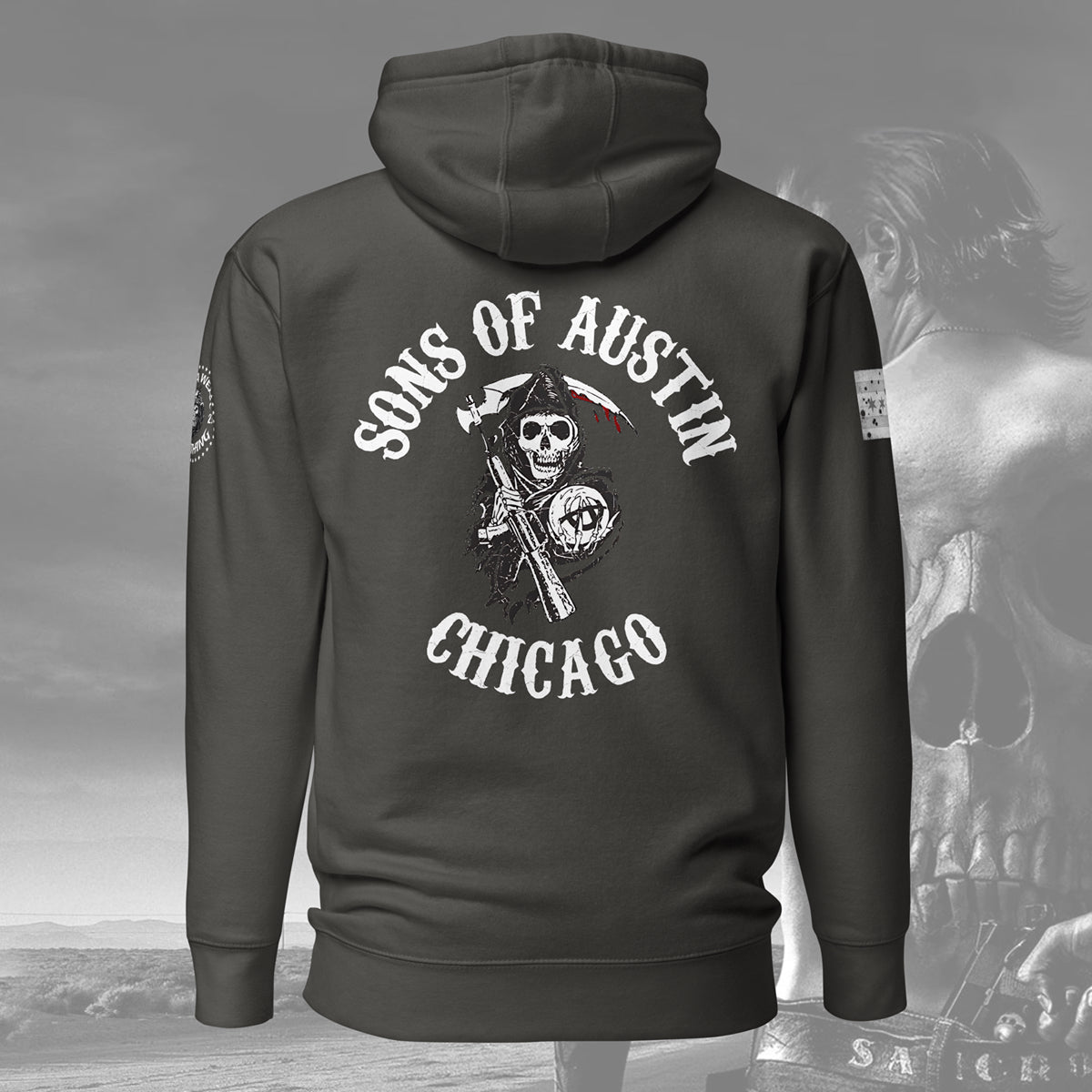 District 015 - Chicago Police 015th District Austin Sons of Anarchy Hoodie by Alpha Wear